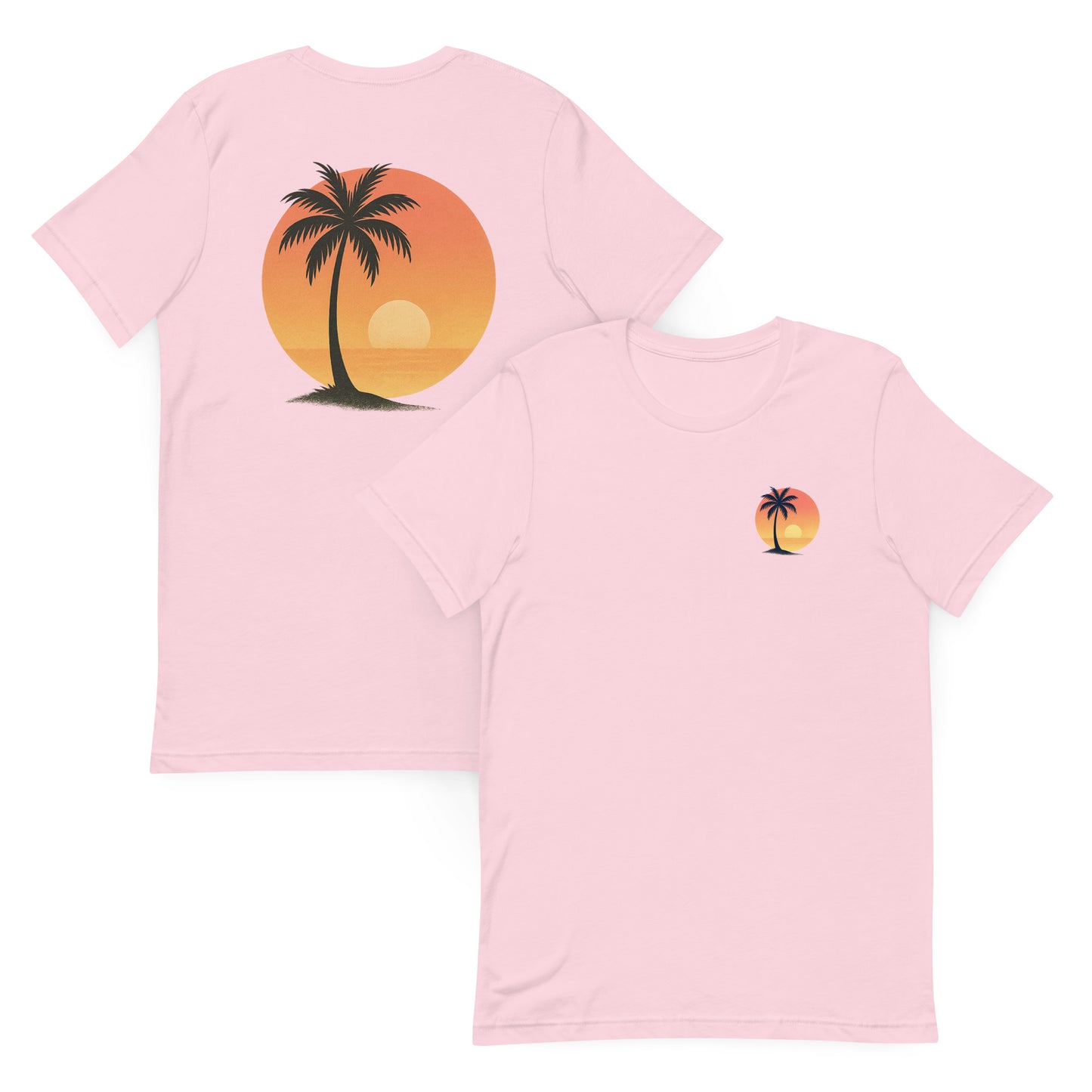 Golden Horizon Palm - The Everyday Coastal Tee (Unisex Crew Neck)