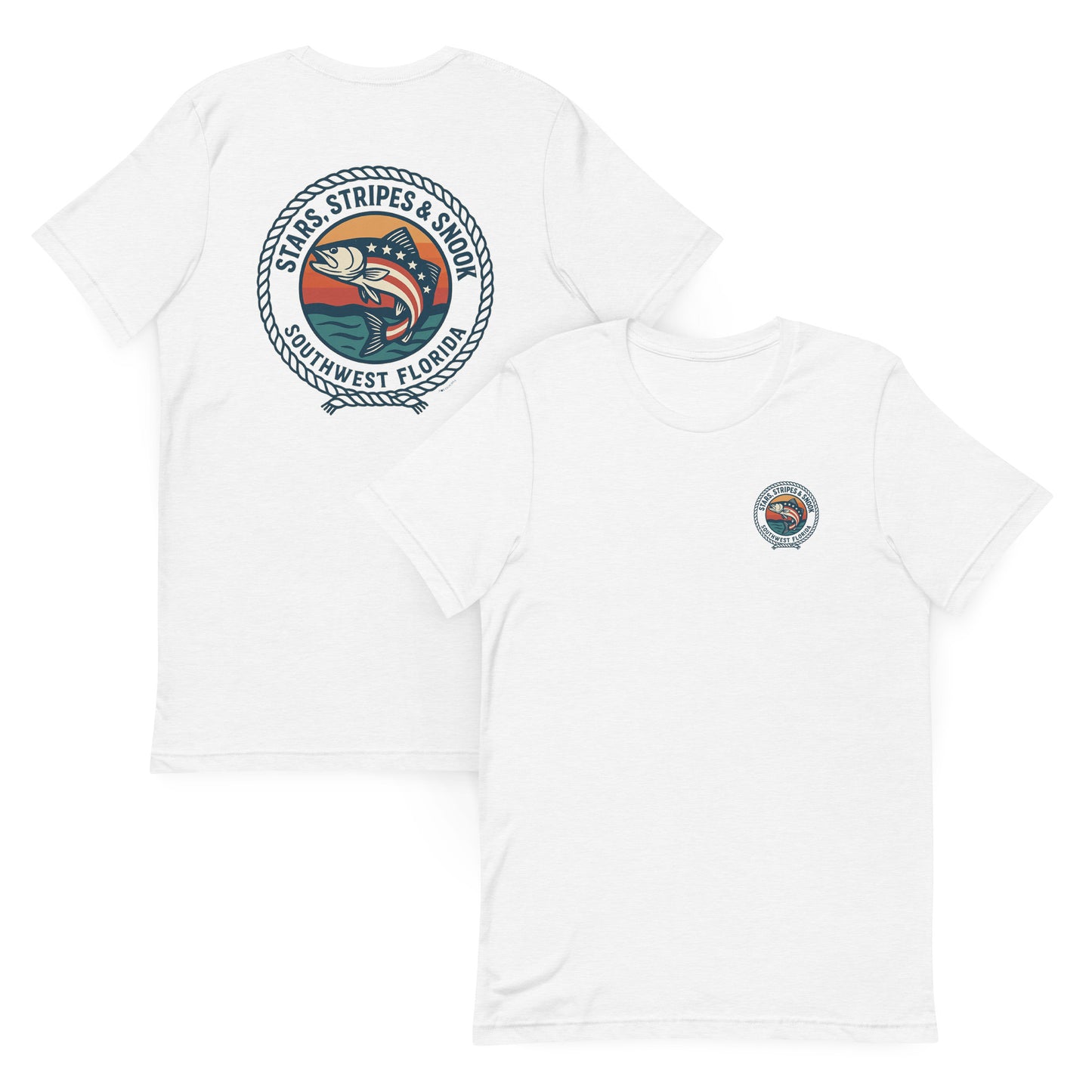 Stars, Stripes & Snook  Rope Circle Edition – The Everyday Coastal Tee (Unisex Crew Neck)