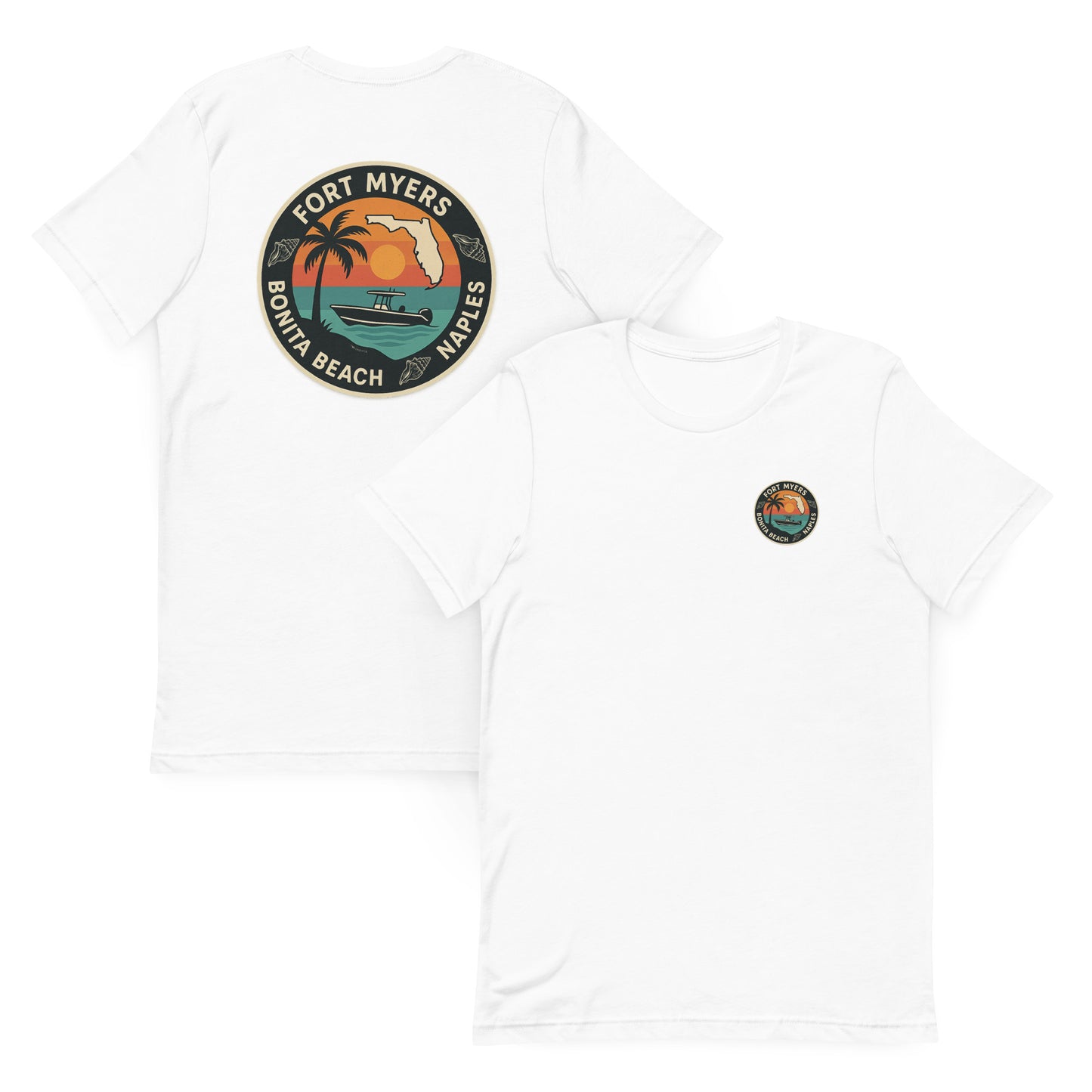 Southwest Florida Sunset Circle - The Everyday Coastal Tee (Unisex Crew Neck)le  (Unisex t-shirt)