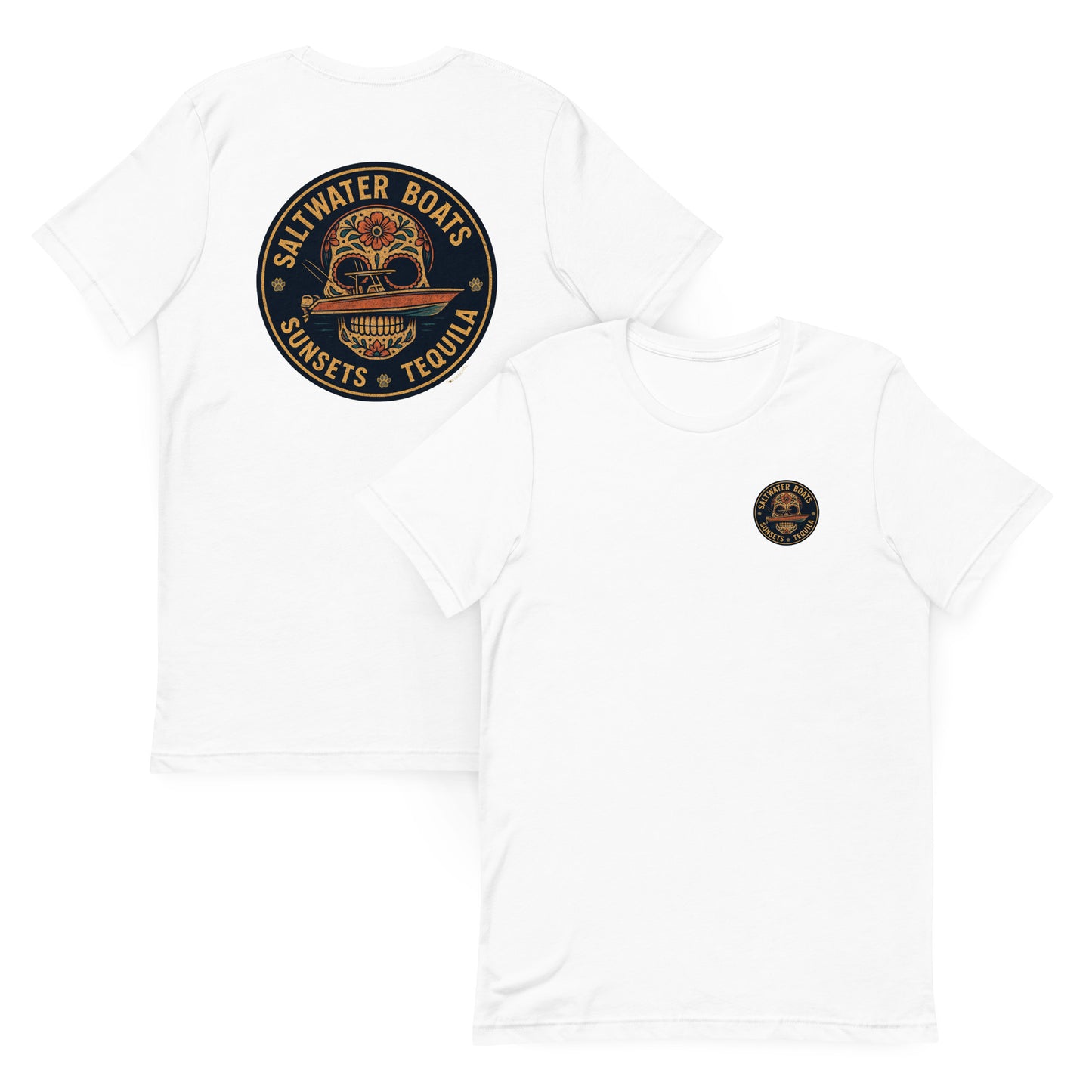 Saltwater • Boats • Sunsets • Tiki Drinks  Classic Edition – The Everyday Coastal Tee (Unisex Crew Neck)