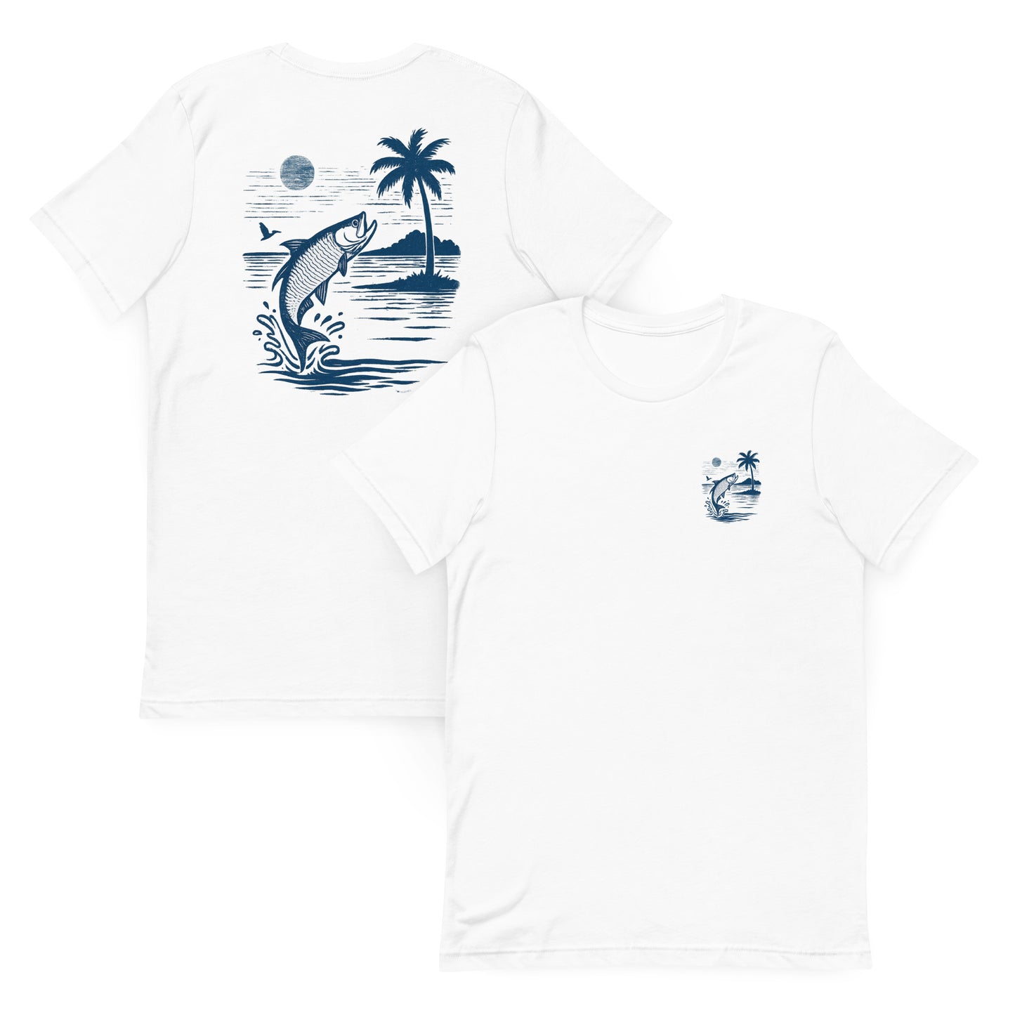 Snook at Sunrise (Grayscale Edition) The Everyday Coastal Tee (Unisex Crew Neck)
