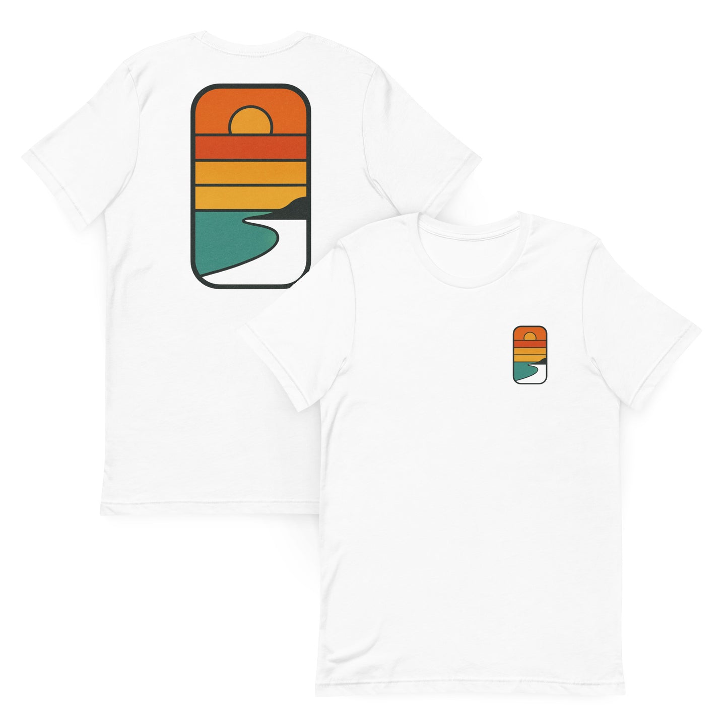 Coastal Sunset Bands - The Everyday Coastal Tee (Unisex Crew Neck)