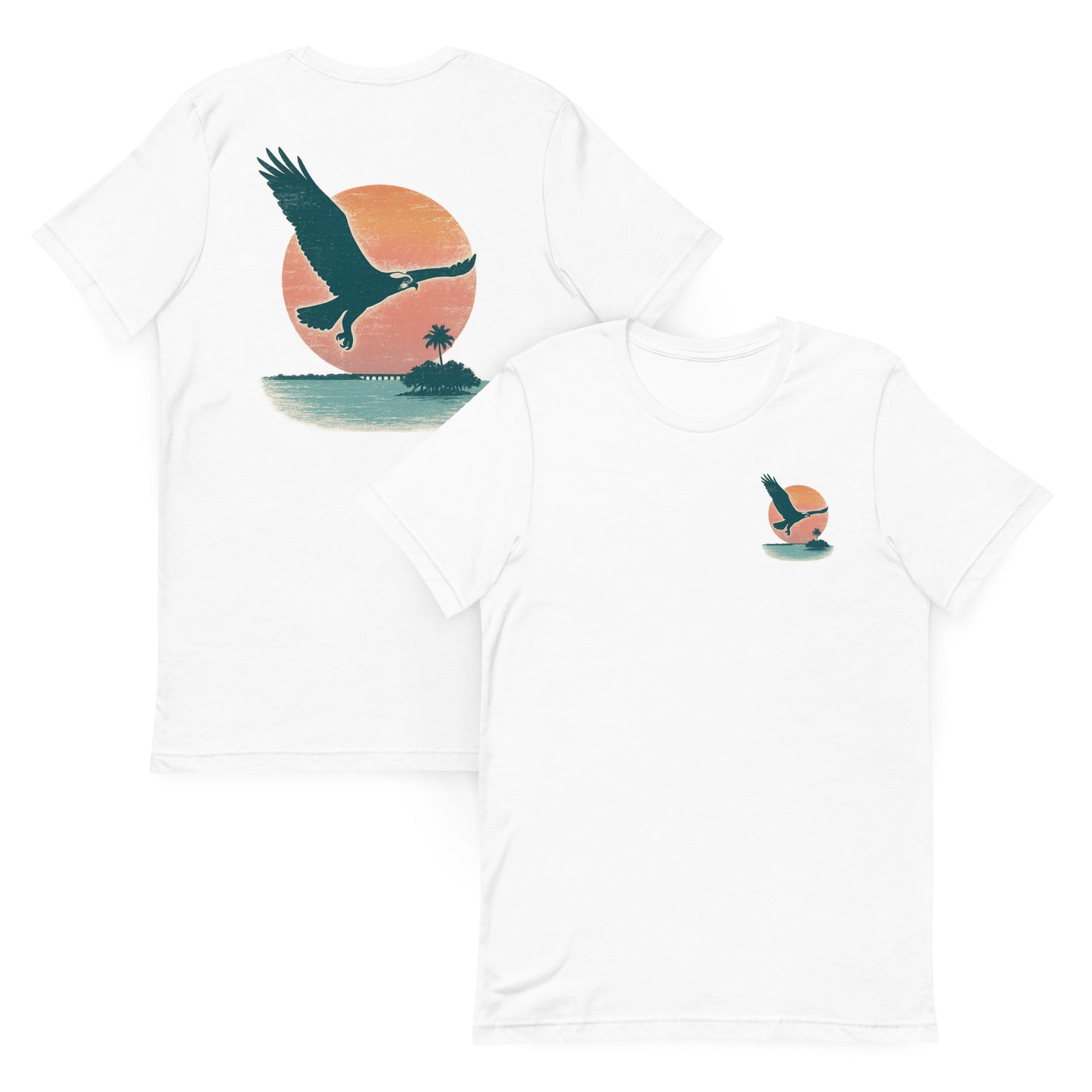 Osprey Over Seven Mile Bridge - The Everyday Coastal Tee (Unisex Crew Neck)