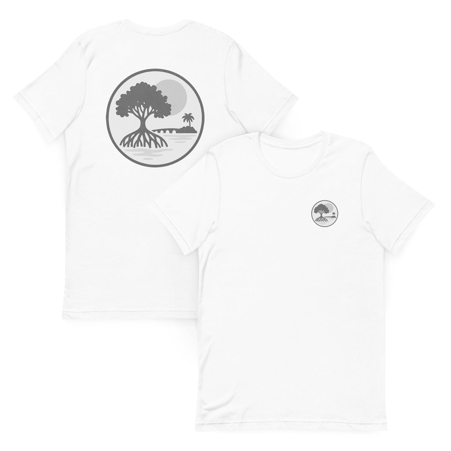 Mangrove Sunset  Grayscale Edition – The Everyday Coastal Tee (Unisex Crew Neck)