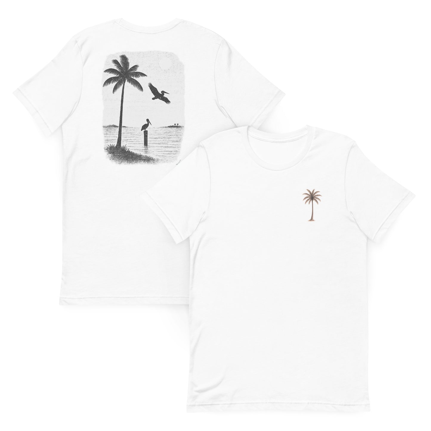 Pelicans at Dusk - The Everyday Coastal Tee (Unisex Crew Neck)