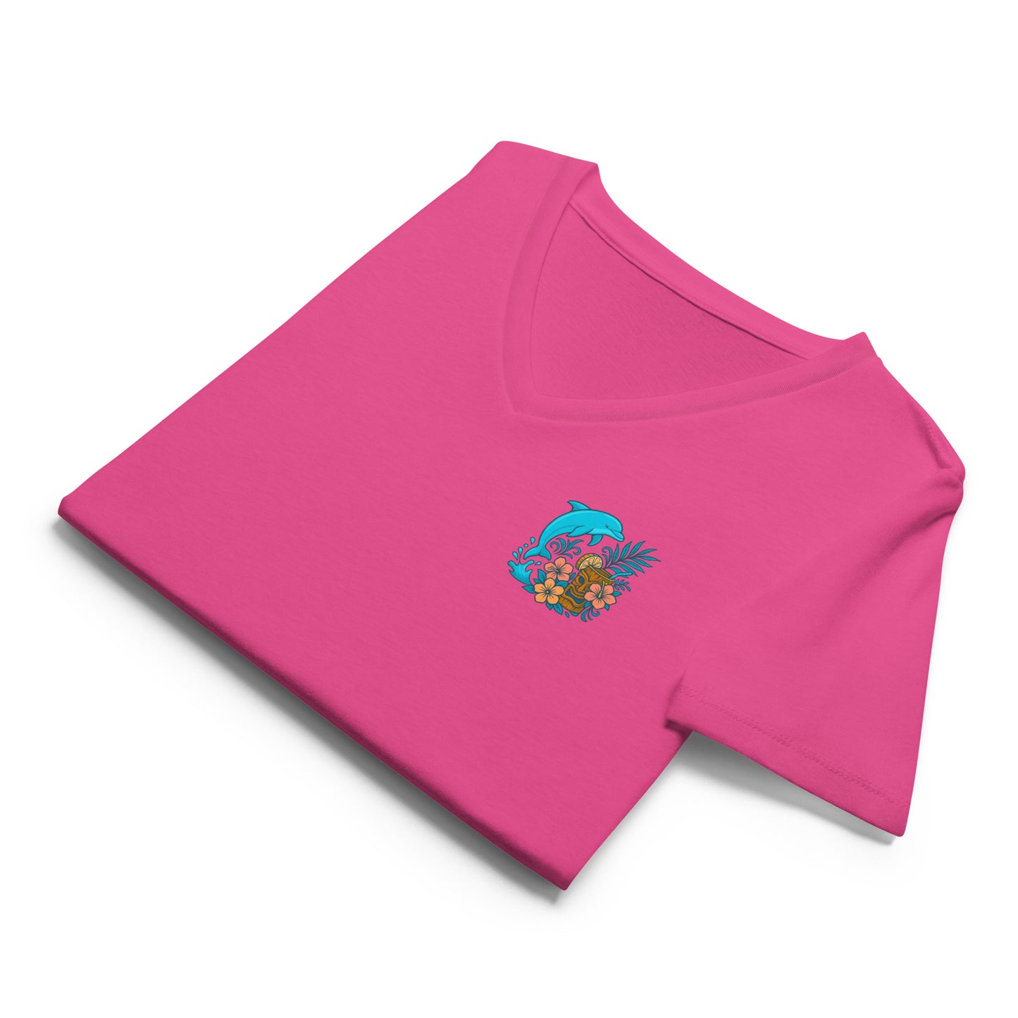 Island Dolphin Bloom (Women’s relaxed v-neck)